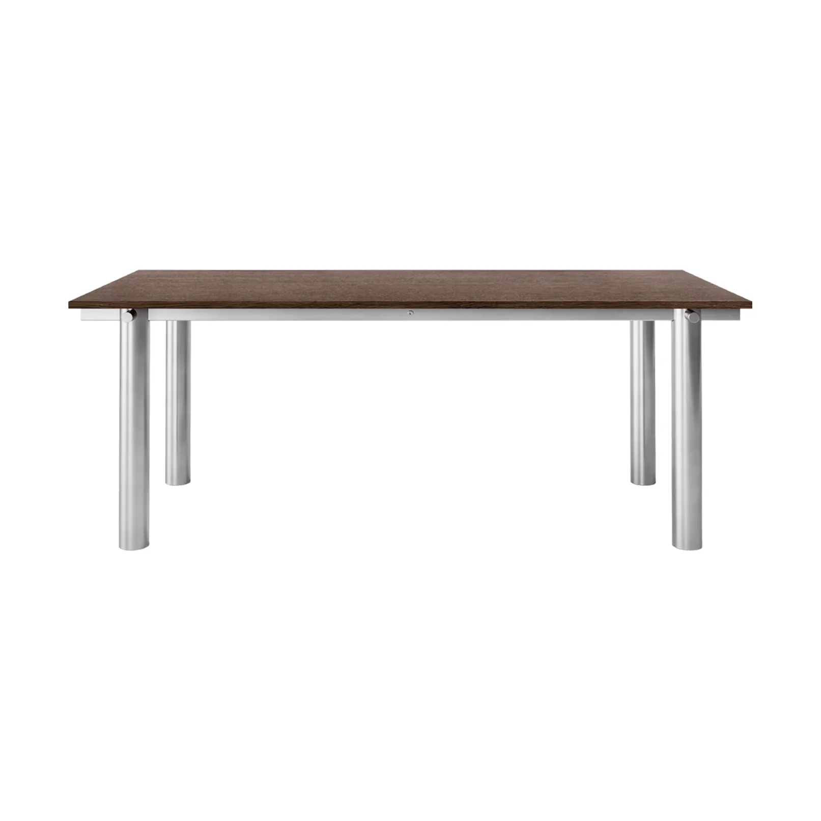 Stół jadalniany Atura, Brushed stainless steel-dark stained oak, 90x200 cm Ferm Living