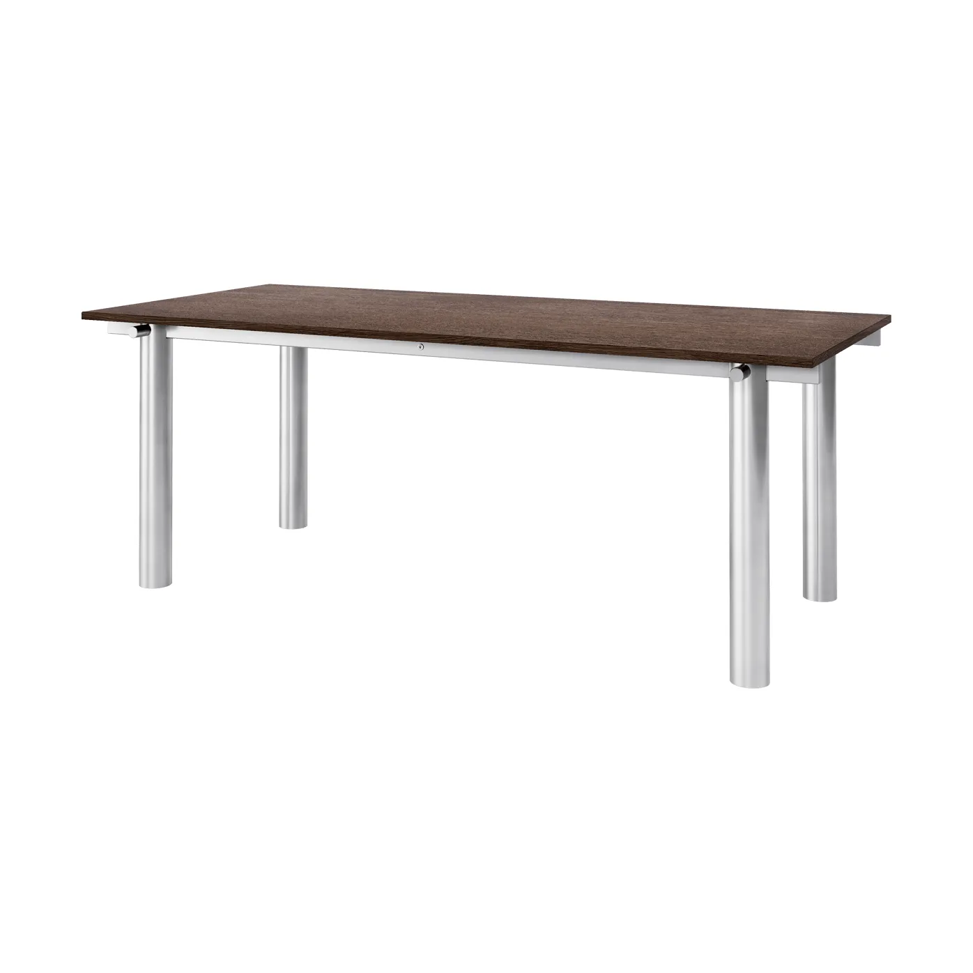 Stół jadalniany Atura, Brushed stainless steel-dark stained oak, 90x200 cm Ferm Living