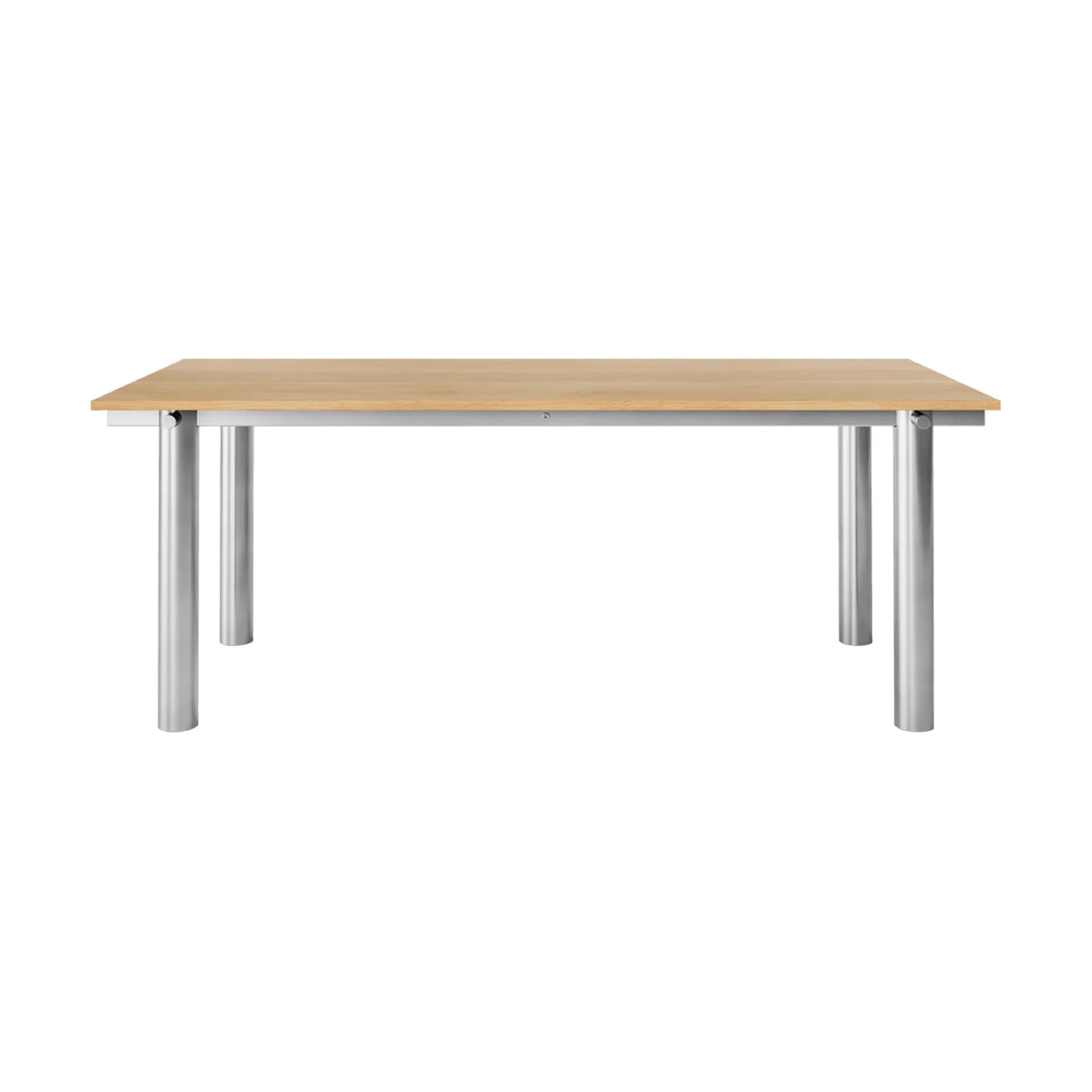 Stół jadalniany Atura, Brushed stainless steel-natural oak, 90x200 cm Ferm Living