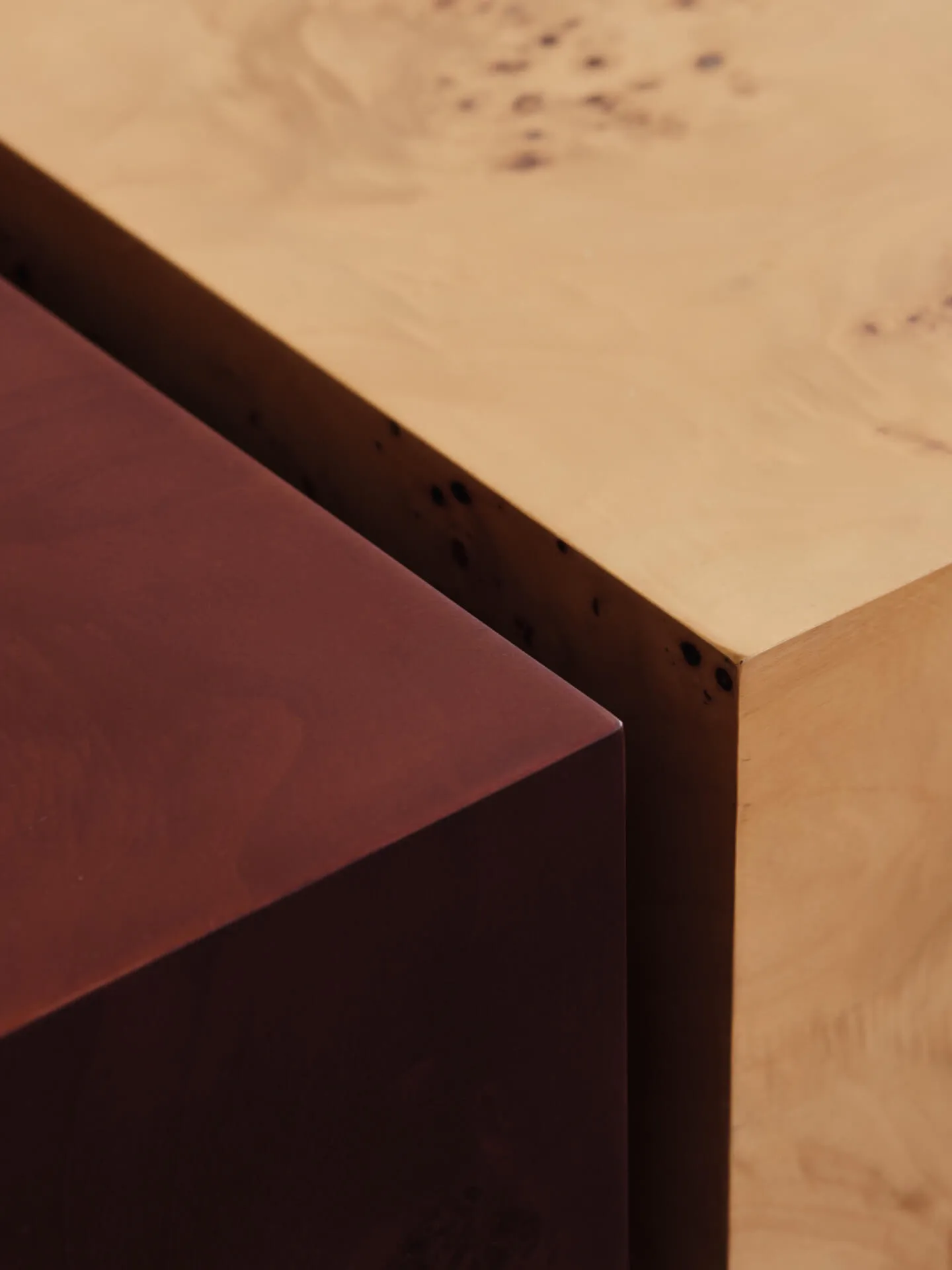 Stolik Burl storage70x70 cm, Dark stained burl Ferm Living