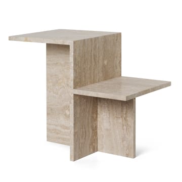 Stolik Distinct wapień 59,5x35x50 cm - Travertine - Ferm Living