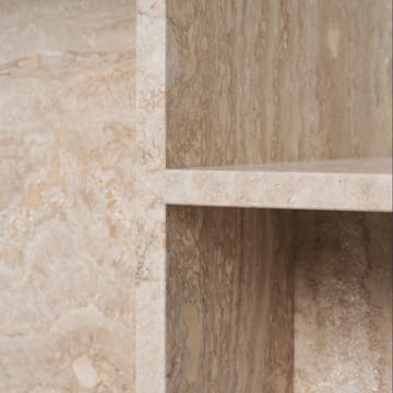 Stolik Distinct wapień 59,5x35x50 cm - Travertine - Ferm Living