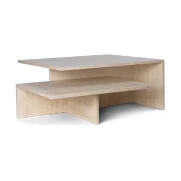 Stolik kawowy Distinct Grande Duo 133x70x35 cm - Trawertyn - Ferm Living