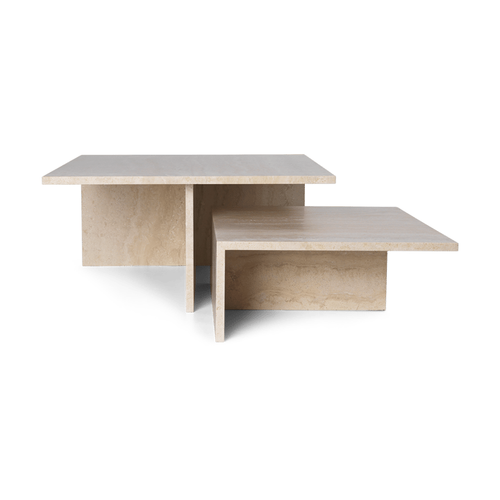 Stolik kawowy Distinct Grande Duo 133x70x35 cm, Trawertyn Ferm Living