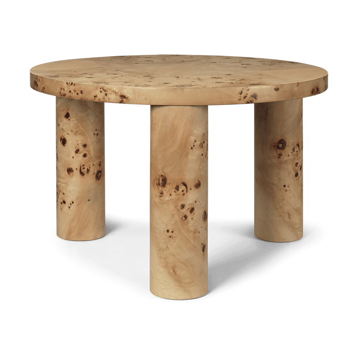 Stolik kawowy Post small Ø65 cm - Burl veneer - Ferm Living