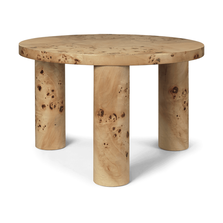 Stolik kawowy Post small Ø65 cm - Burl veneer - ferm LIVING