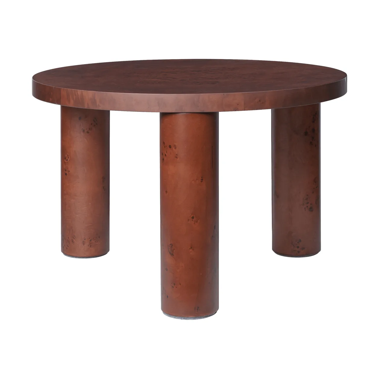 Stolik kawowy Post small Ø65 cm, Dark stained burl Ferm Living