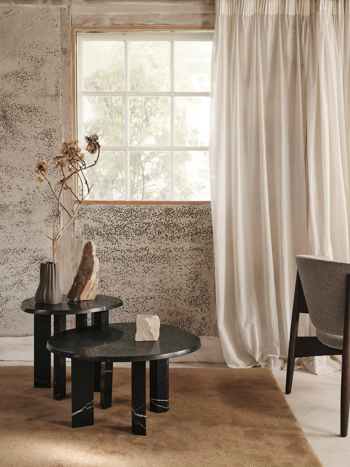 Stolik kawowy Taula Ø67x35 cm, Black Ferm Living