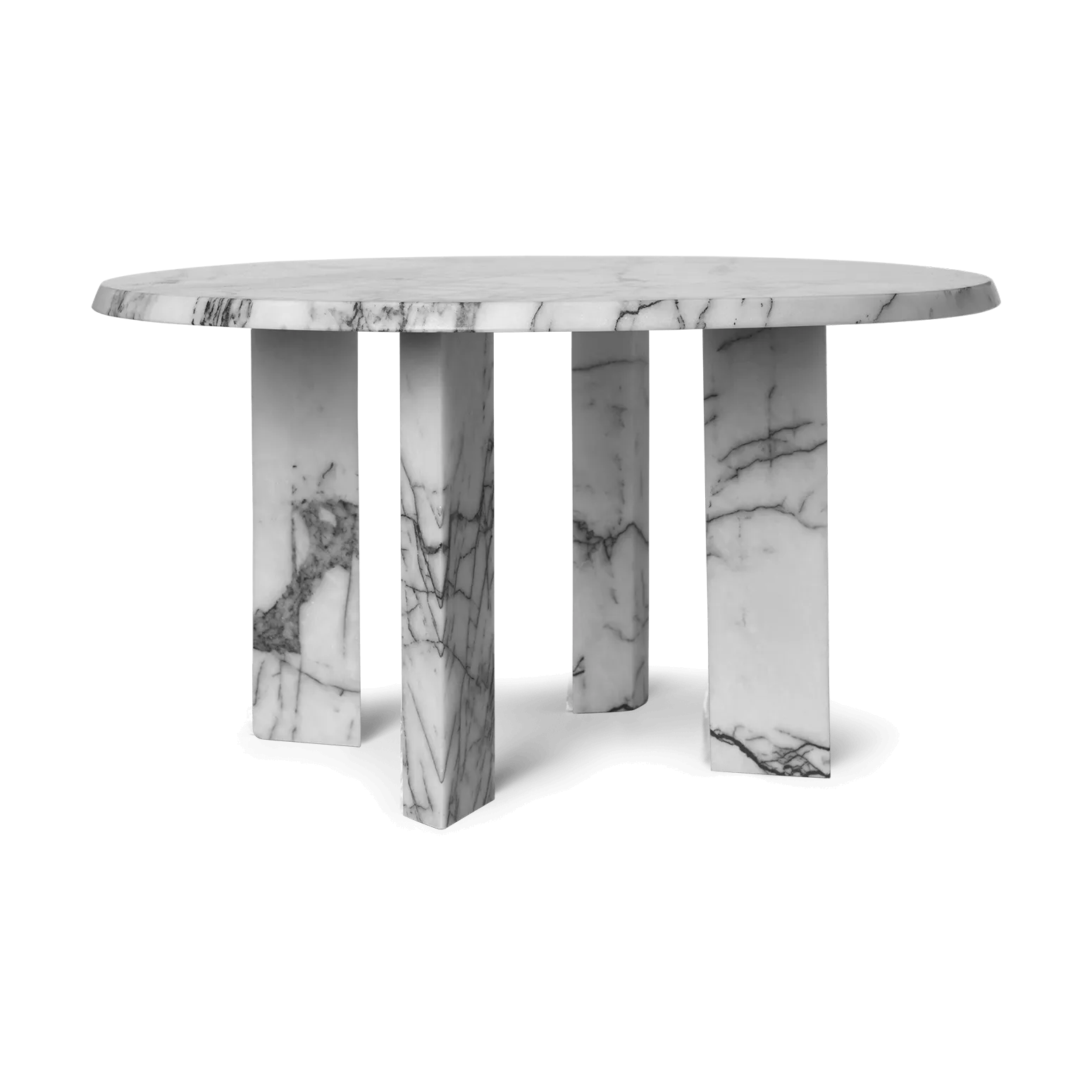 Stolik kawowy Taula Ø67x35 cm, White-charcoal Ferm Living