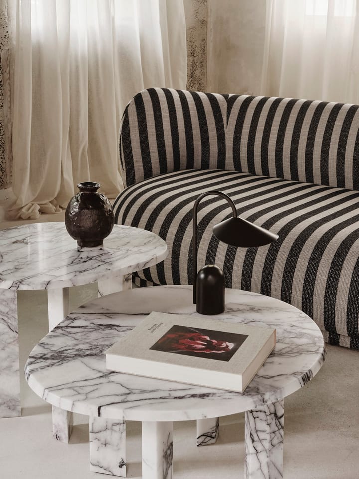Stolik kawowy Taula Ø67x35 cm, White-charcoal Ferm Living