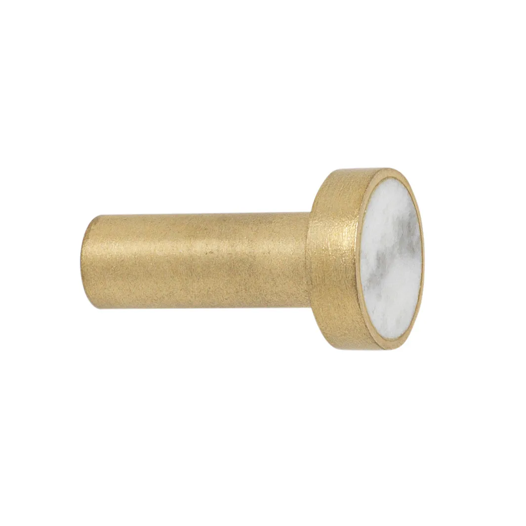 Stone mały wieszak, white marble-brass Ferm Living