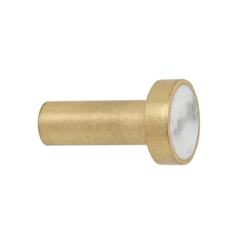 Stone mały wieszak - white marble-brass - Ferm Living