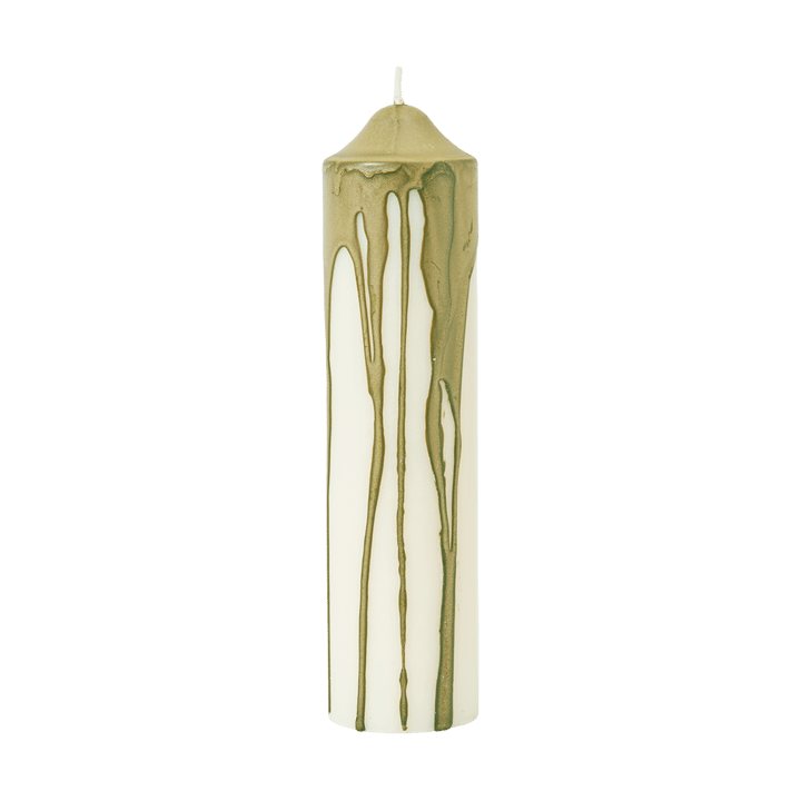 Świeca Dryp - Oliwkowa zieleń, 20 cm - Ferm Living