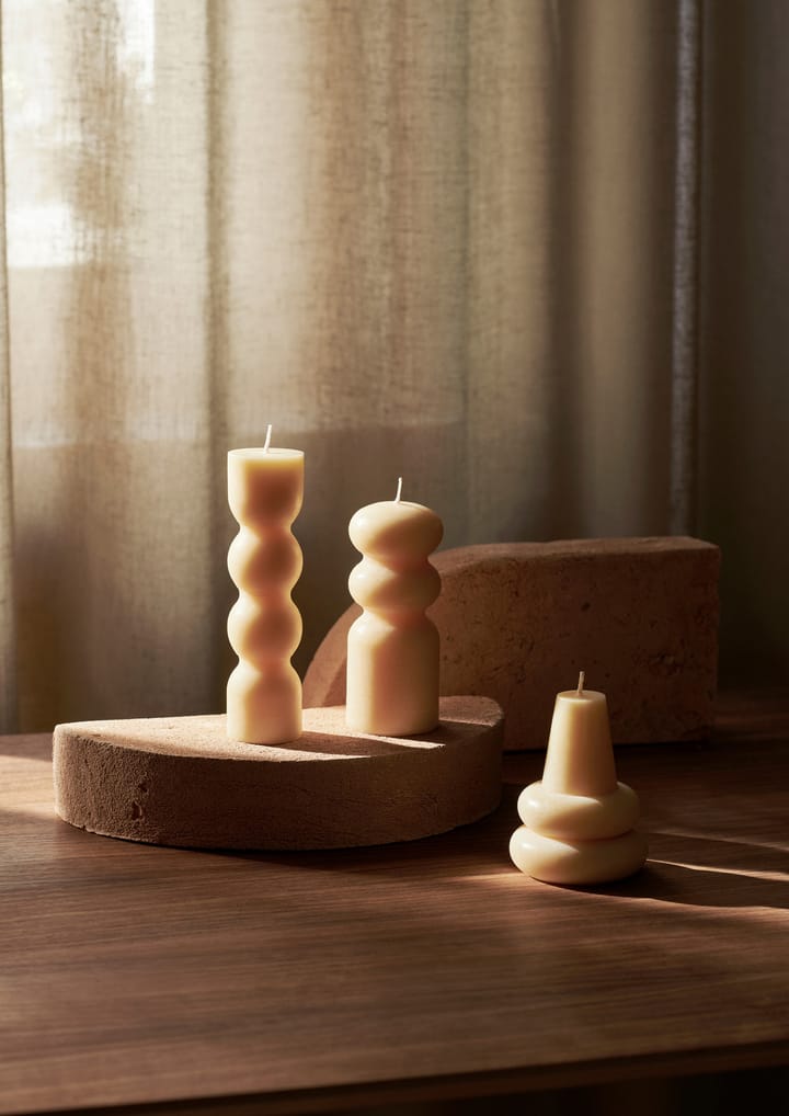 Świeca Torno Ø4 cm, 3-pak, Blady żółty Ferm Living