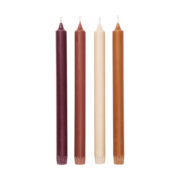 Świeczki Pure, 4 szt. - Rożany, miks - Ferm Living
