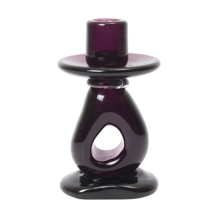 Świecznik Damo 16 cm - Dark grape - Ferm Living
