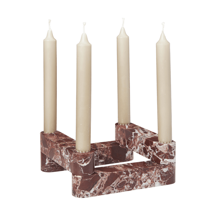 Świecznik modułowy Newel, 4 części, Rosso Ferm Living