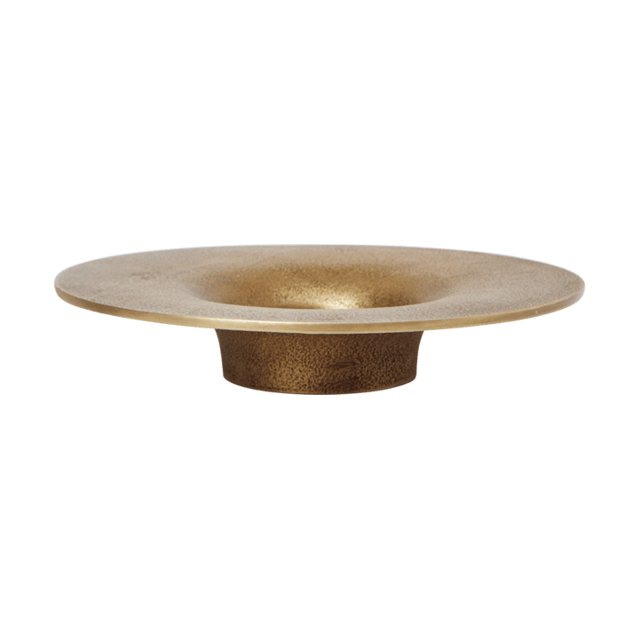 Świecznik na świeczki blokowe Soothe Ø16 cm - Mosiężne wykończenie - Ferm Living