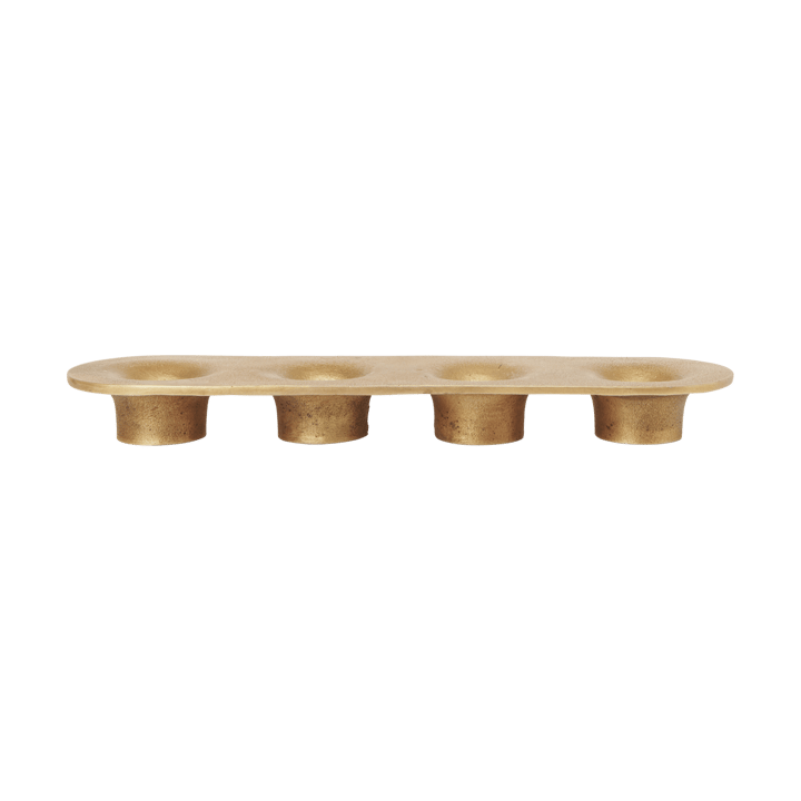 Świecznik Soothe 4, 8x29 cm - Mosiężne wykończenie - Ferm Living