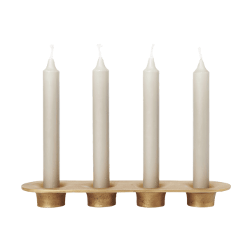 Świecznik Soothe 4, 8x29 cm - Mosiężne wykończenie - Ferm Living