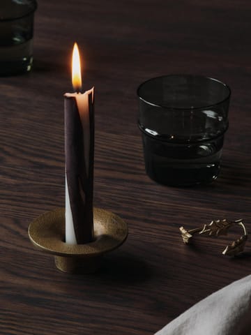 Świecznik Soothe Ø8 cm - Mosiężne wykończenie - Ferm Living