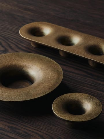 Świecznik Soothe Ø8 cm - Mosiężne wykończenie - Ferm Living