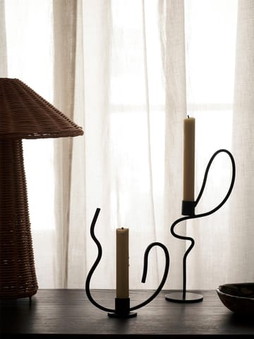 Świecznik Valse high - Czarny - Ferm Living