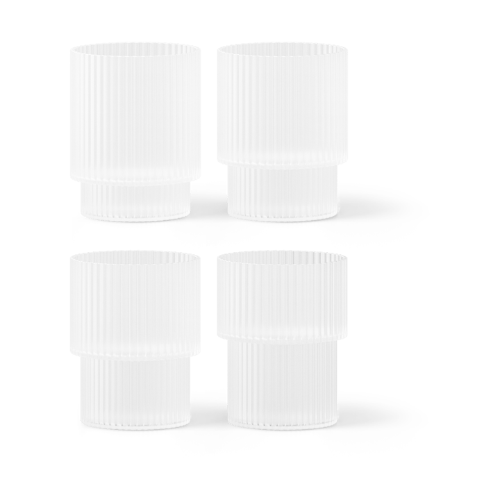 Szklani Ripple 4 szt - Frosted - Ferm Living