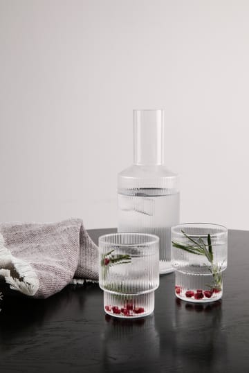 Szklani Ripple 4 szt - Przezroczyste - Ferm Living