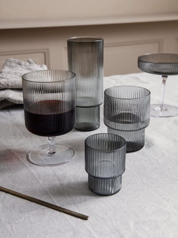 Szklani Ripple small 60 ml 4 szt - Smoked Szary - Ferm Living