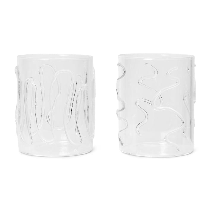Szklanka Doodle tall 2-pak - 350 ml - Ferm Living