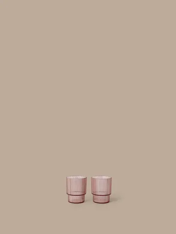 Szklanka dziecięca Ripple kids - Blush, 2 szt. - Ferm Living