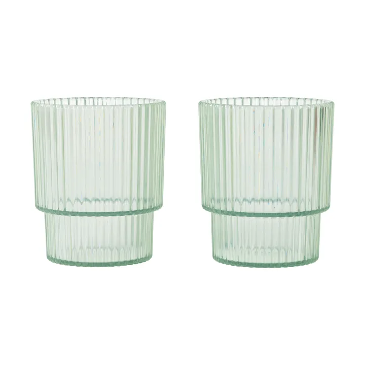 Szklanka dziecięca Ripple kids - Tea green, 2 szt. - Ferm Living