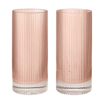 Szklanka Ripple Highball 48 cl, 2 szt. - Blush - Ferm Living