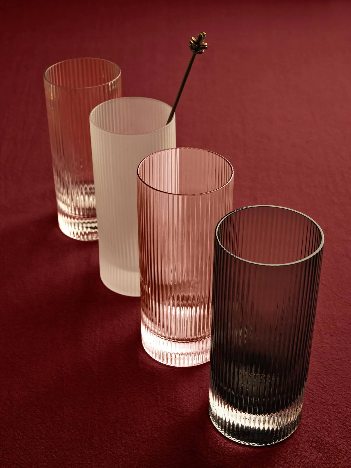 Szklanka Ripple Highball 48 cl, 2 szt., Clear Ferm Living