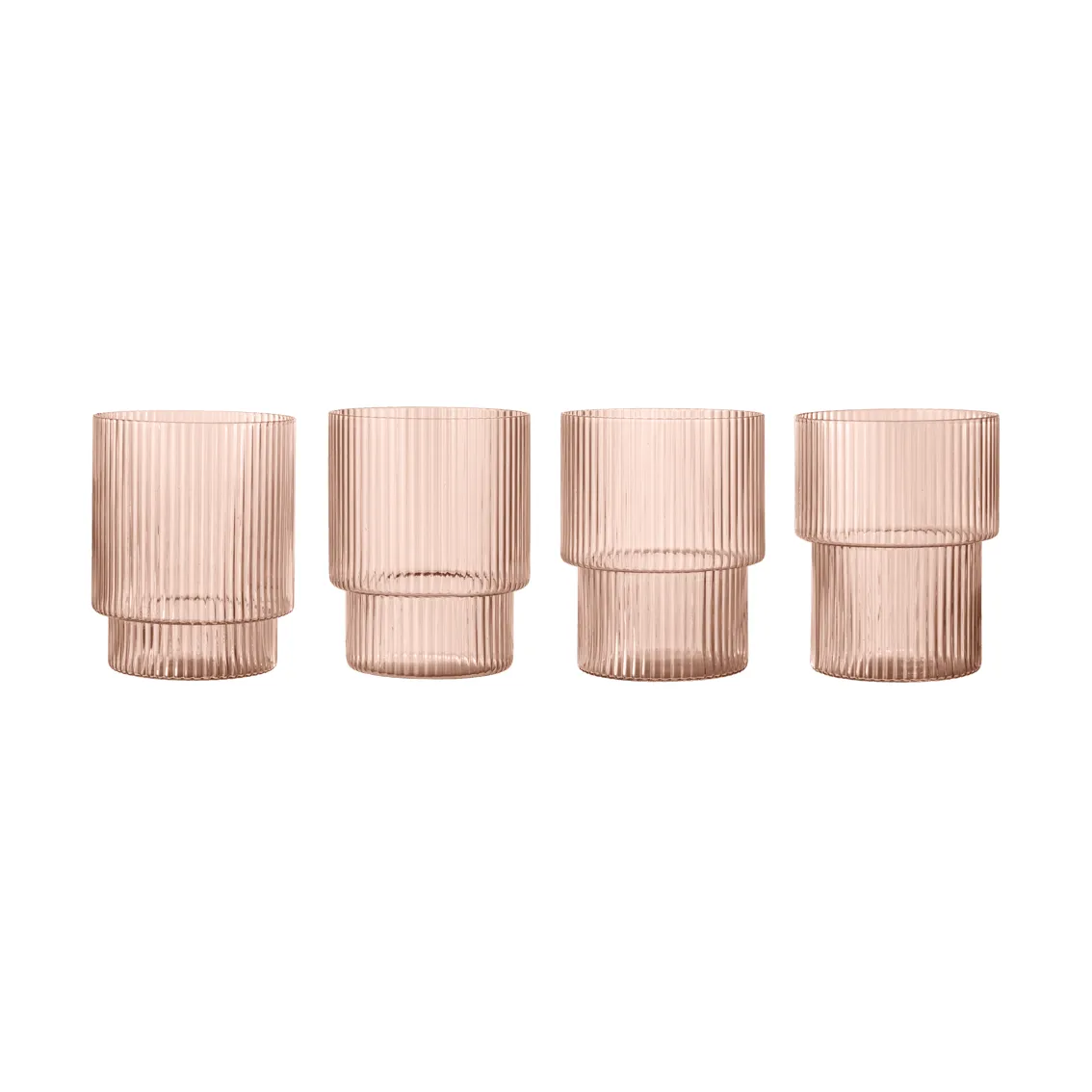 Szklanki Ripple 4 szt, Blush Ferm Living