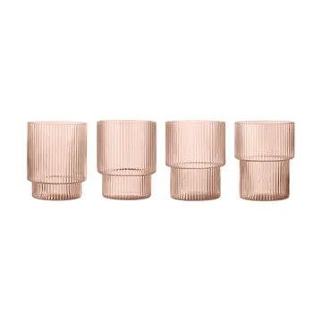 Szklanki Ripple 4 szt - Blush - Ferm Living