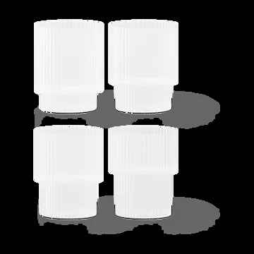 Szklanki Ripple 4 szt - Frosted - Ferm Living