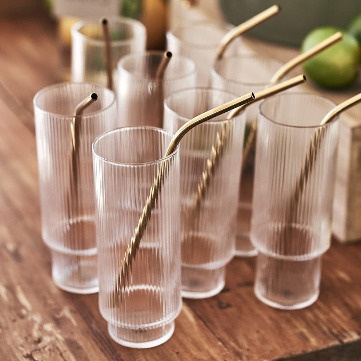 Szklanki Ripple long drink 4 szt, Przezroczyste Ferm Living
