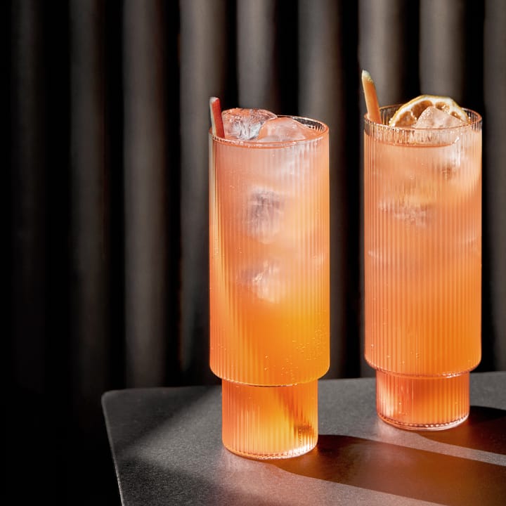 Szklanki Ripple long drink 4 szt, Przezroczyste Ferm Living
