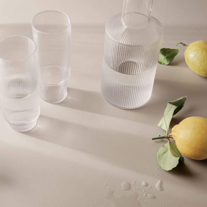 Szklanki Ripple long drink 4 szt, Przezroczyste Ferm Living