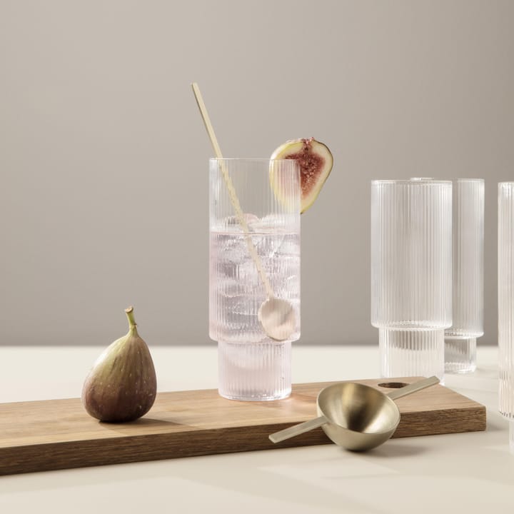 Szklanki Ripple long drink 4 szt, Przezroczyste Ferm Living