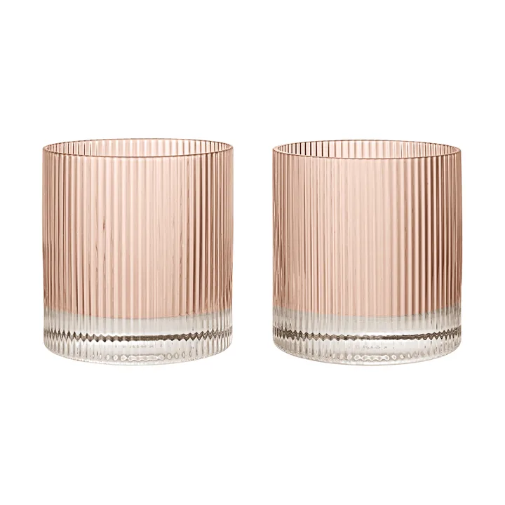 Szklanki typu tumbler Ripple 250 ml, 2-pak - Blush - Ferm Living