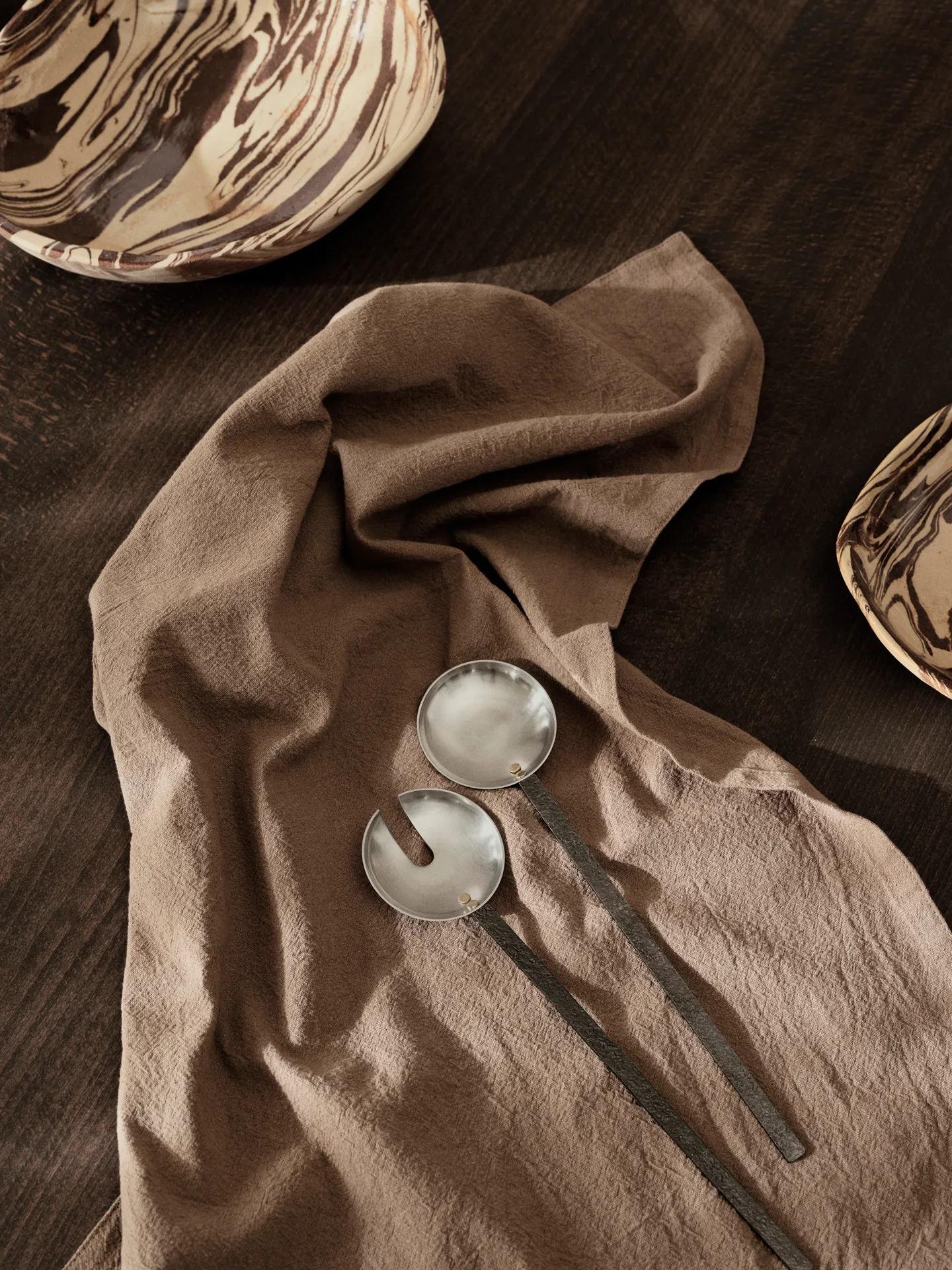 Sztućce do sałatki Obra 2 szt., Stainless Steel Ferm Living