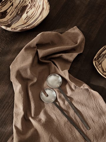 Sztućce do sałatki Obra 2 szt. - Stainless Steel - Ferm Living