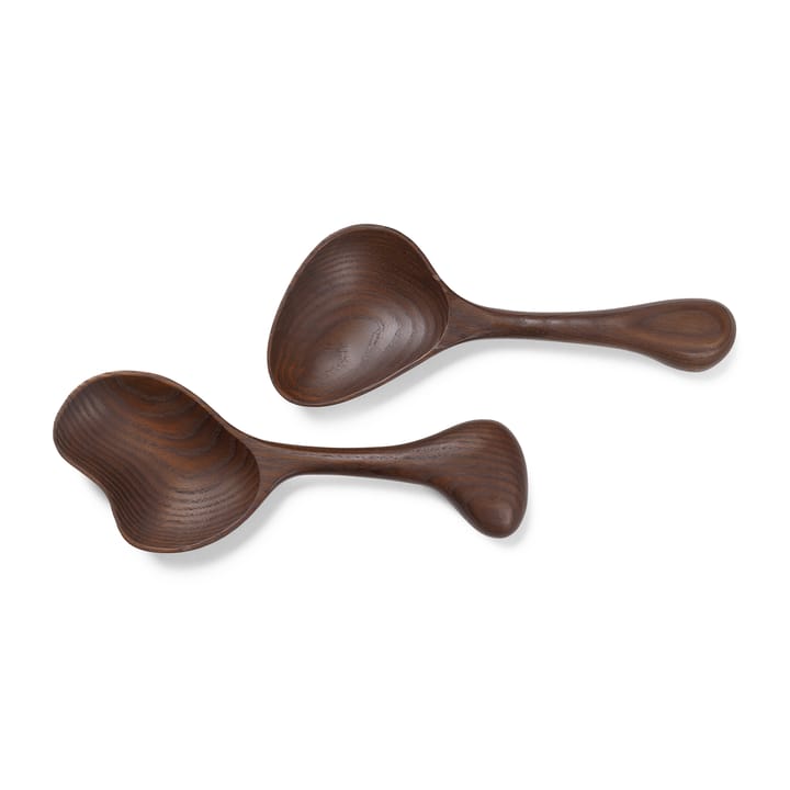 Sztućce sałatkowe Os 2 części - Dark brown - Ferm Living