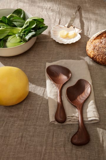 Sztućce sałatkowe Os 2 części - Dark brown - Ferm Living