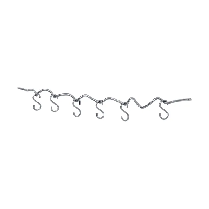 Szyna ścienna z 6 haczykami Curvature - Stainless steel - Ferm Living