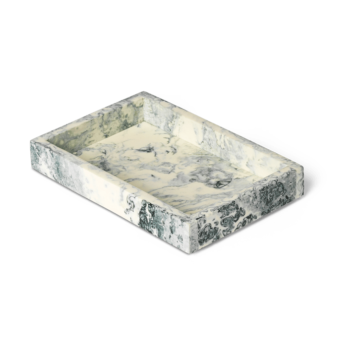 Taca dekoracyjna Mist 10x15 cm, Emerald-off white Ferm Living