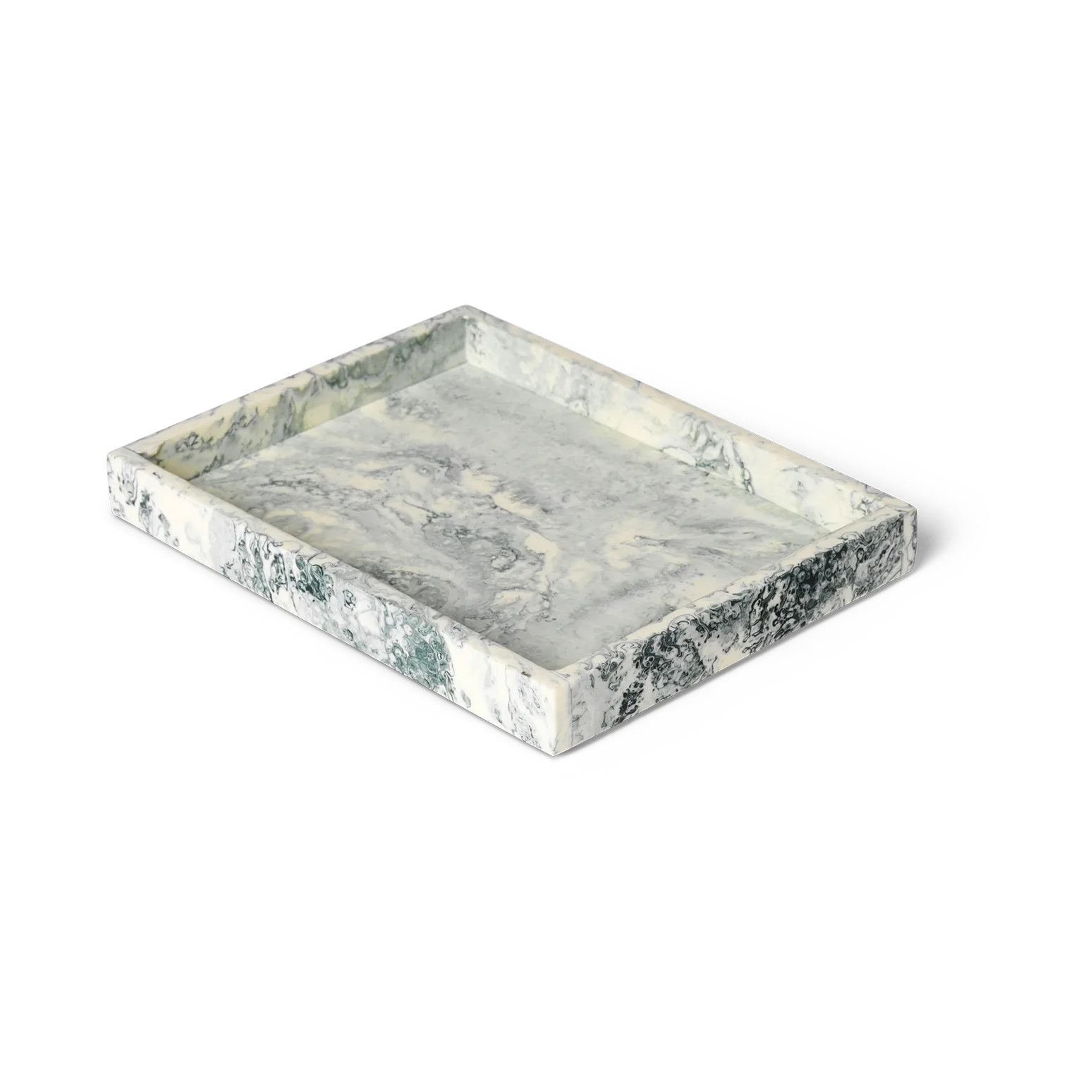 Taca dekoracyjna Mist 15x20 cm, Emerald-off white Ferm Living